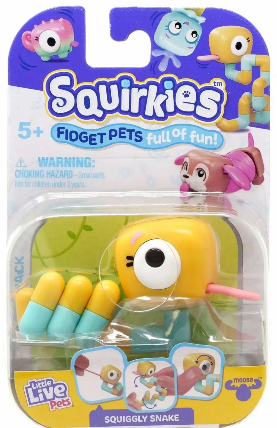 All Brands Moose Toys | Little Live Pets Squirkies Squiggly Snake Figure [Yellow]