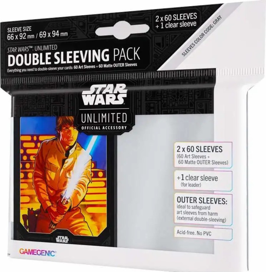 All Brands Gamegenic | Trading Card Game Star Wars: Unlimited Luke Skywalker Double Sleeving Pack [61 Art Sleeves +1 Clear Sleeve] (Pre-Order Ships March)