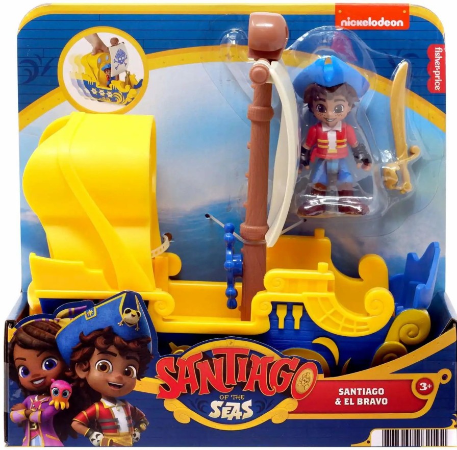 All Brands Fisher Price | Fisher Price Santiago Of The Seas Santiago & El Bravo Vehicle & Figure