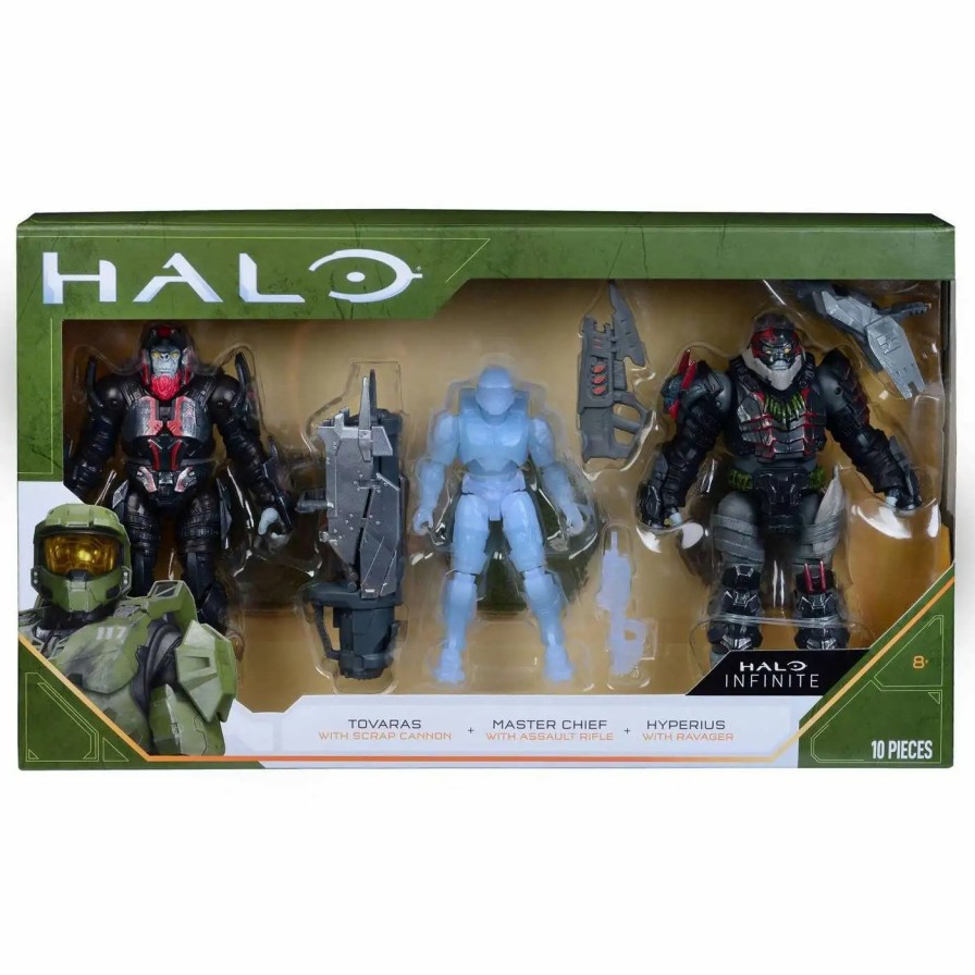 All Brands Jazwares | Halo Infinite Tovaras, Master Chief & Hyperius Exclusive Action Figure 3-Pack