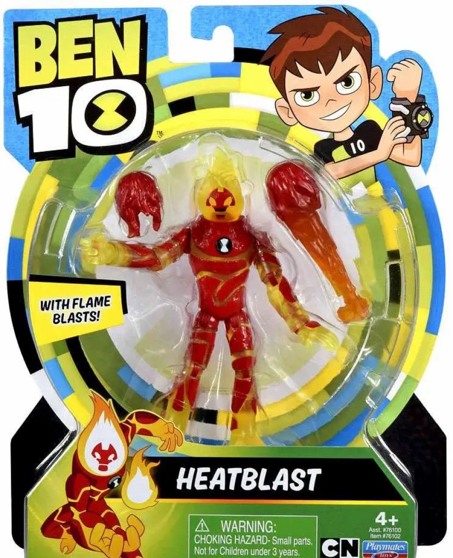 All Brands Playmates | Ben 10 Basic Heatblast Action Figure [Flame Blasts]