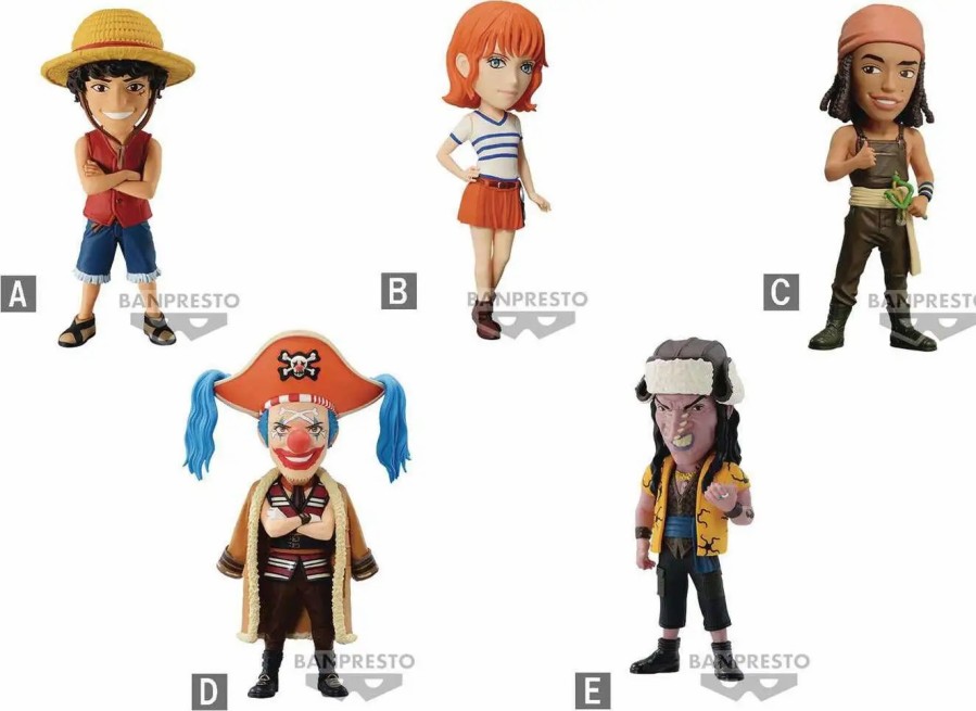 All Brands Banpresto | Netflix One Piece Wcf Series 1 2.8-Inch Set Of 5 Figures Collectible Pvc Figures [Luffy, Nami, Usopp, Arlong & Buggy] (Pre-Order Ships August)