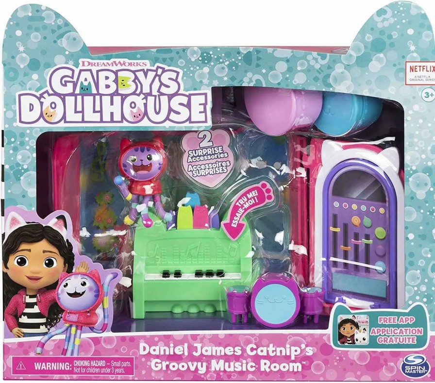 All Brands Spin Master | Gabby'S Dollhouse Daniel James Catnip'S Groovy Music Room Playset