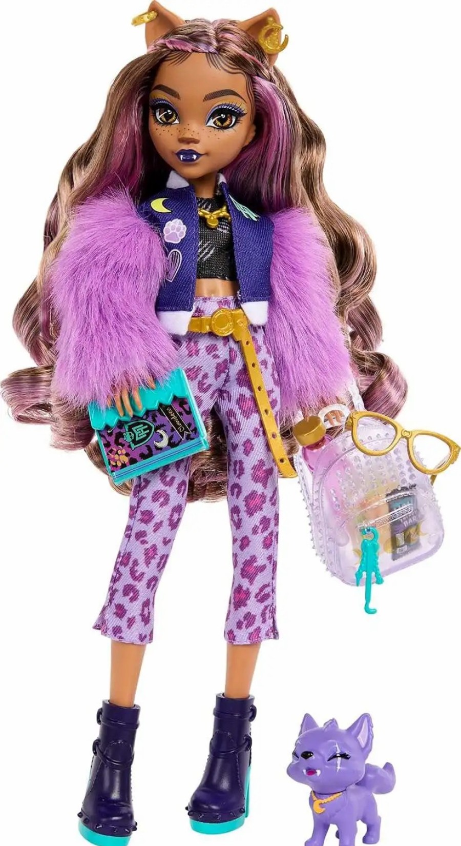 All Brands Mattel Toys | Monster High Faboolous Pets Clawdeen Wolf Doll [With Crescent]