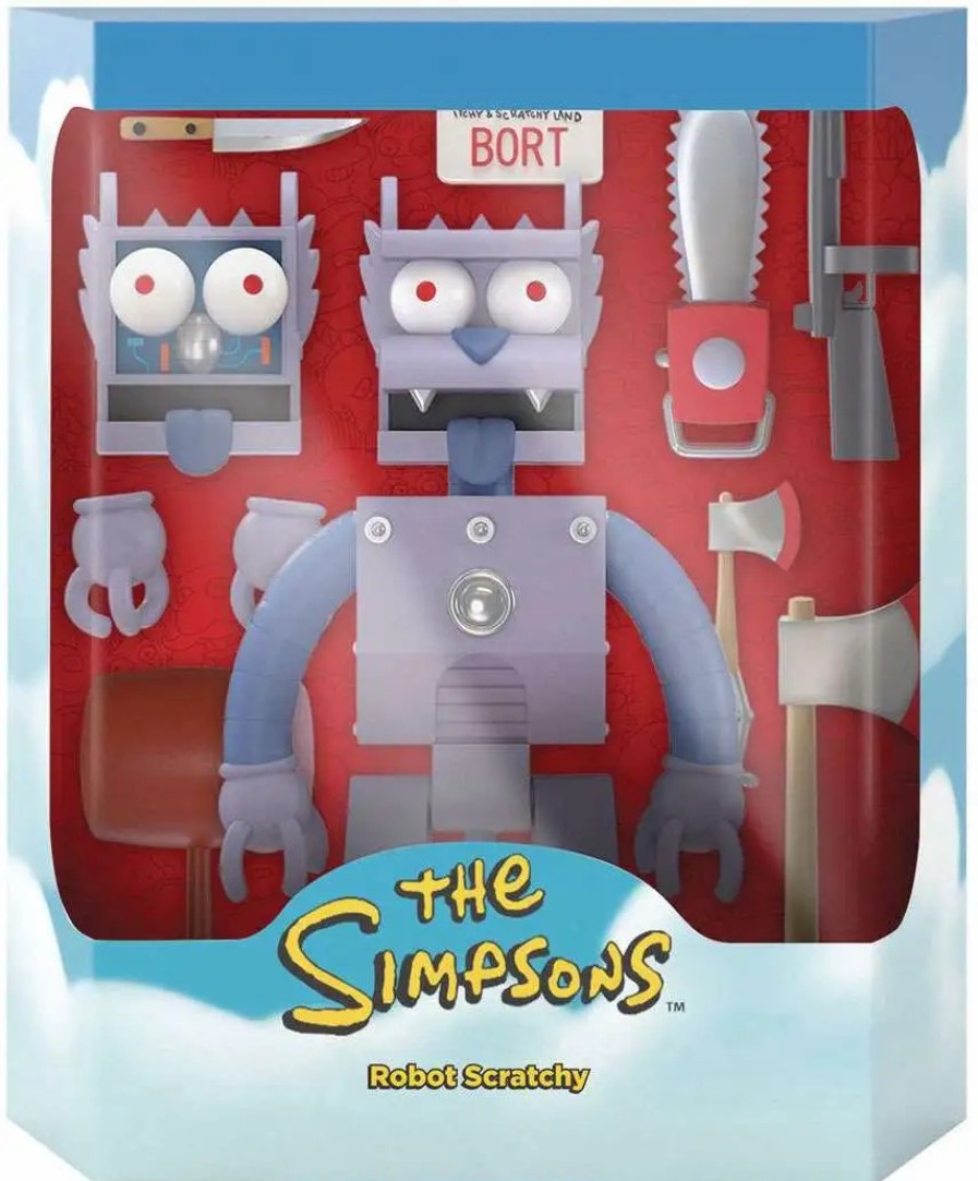 All Brands Super7 | The Simpsons Ultimates Wave 1 Robot Scratchy Action Figure