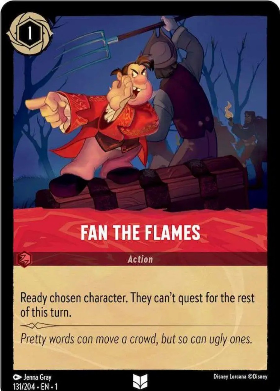 All Brands Ravensburger | Disney Lorcana Trading Card Game The First Chapter Uncommon Fan The Flames #131