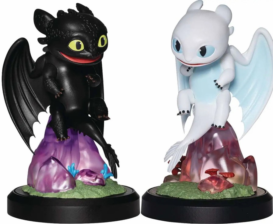 All Brands Beast Kingdom | How To Train Your Dragon Mini Egg Attack Night Futy & Light Fury 3-Inch Figure Set [Q Version] (Pre-Order Ships July)