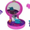 All Brands Mattel Toys | Polly Pocket Micro Clip & Comb Sleepover Compact Playset