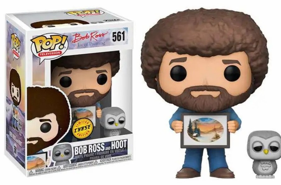 All Brands Funko | Funko Joy Of Painting Pop! Television Bob Ross & Hoot Vinyl Figure #561 [Chase Version]