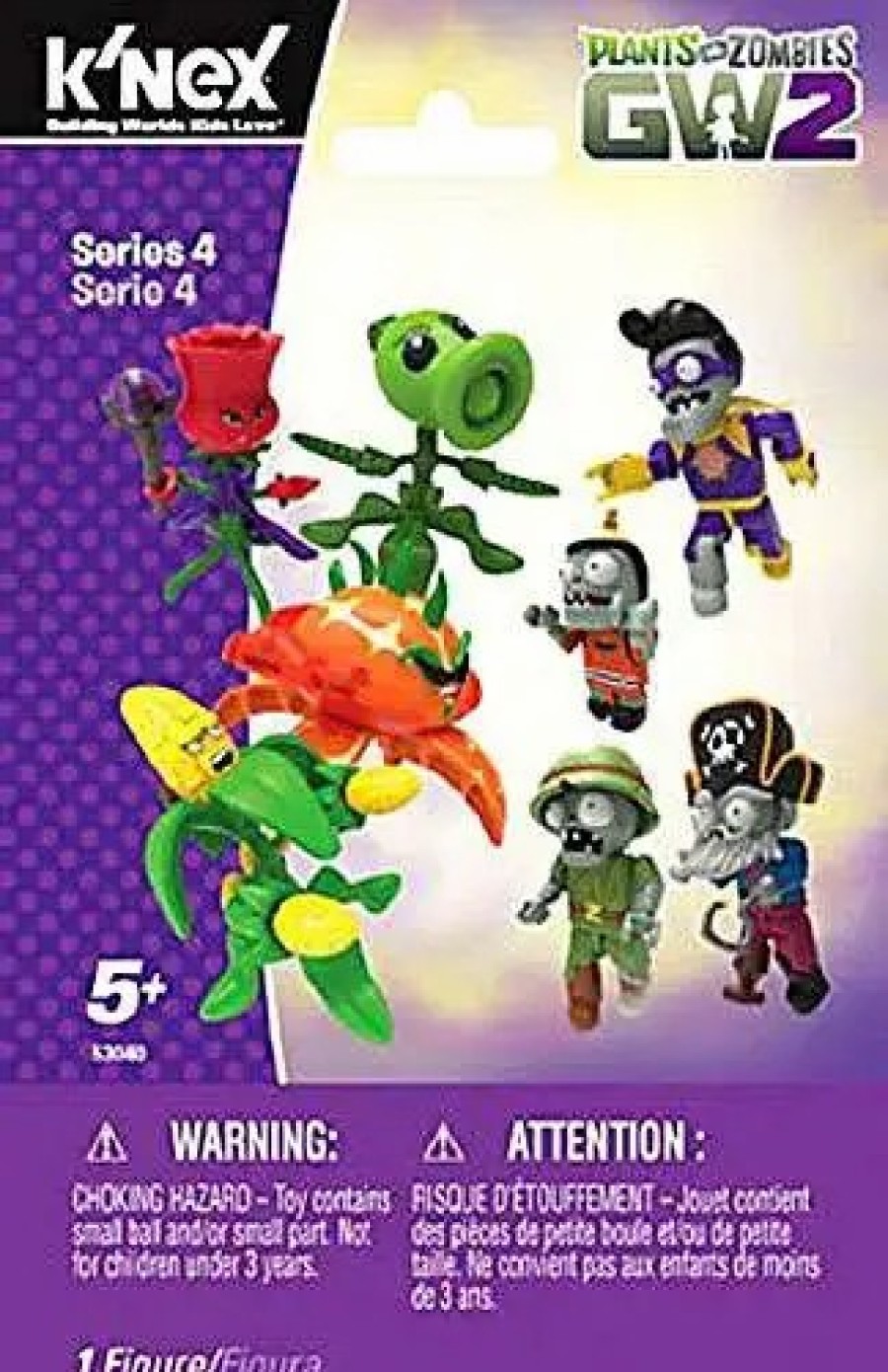 All Brands K'NEX | K'Nex Plants Vs. Zombies Gw2 Series 4 Mystery Pack [1 Random Figure]