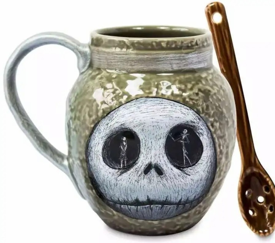 All Brands Disney | Disney The Nightmare Before Christmas Deady Night Shade Exclusive Ceramic Mug With Spoon