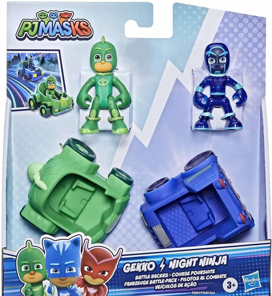 All Brands Hasbro Toys | Disney Junior Pj Masks Hero Vs Villain Gekko Vs. Night Ninja Battle Pack