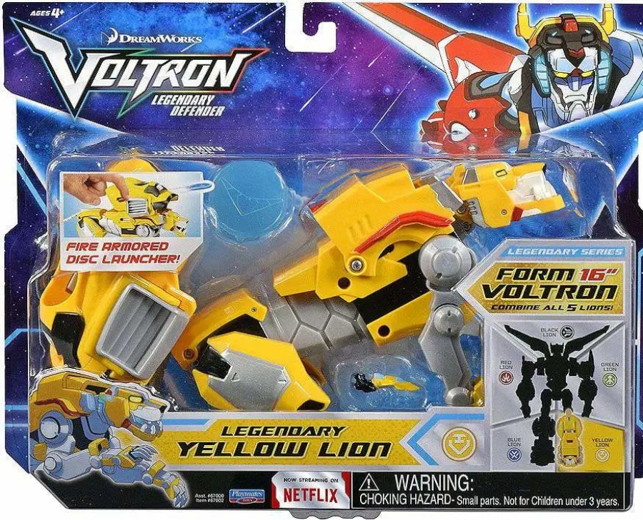 All Brands Playmates | Voltron Legendary Defender Yellow Lion Combinable Action Figure [Fire Armored Disc Launcher]