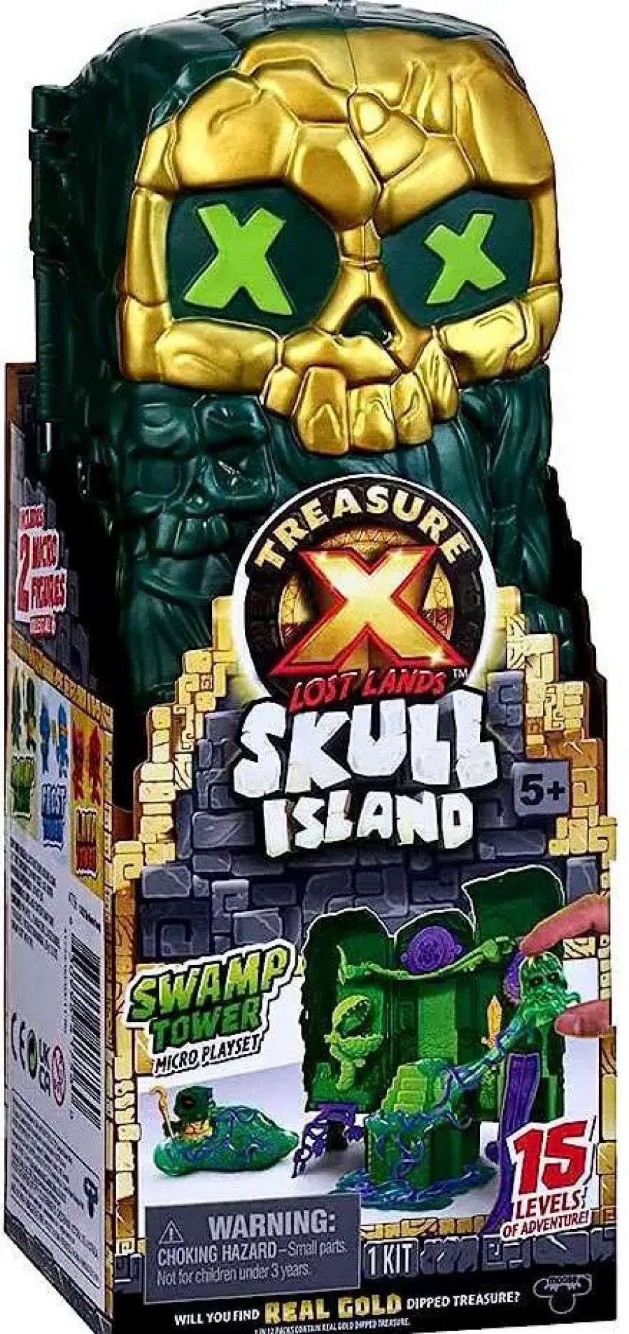 All Brands Moose Toys | Treasure X Lost Lands Skull Island Swamp Tower Micro Playset [With Stump & Toad Micro Figures]