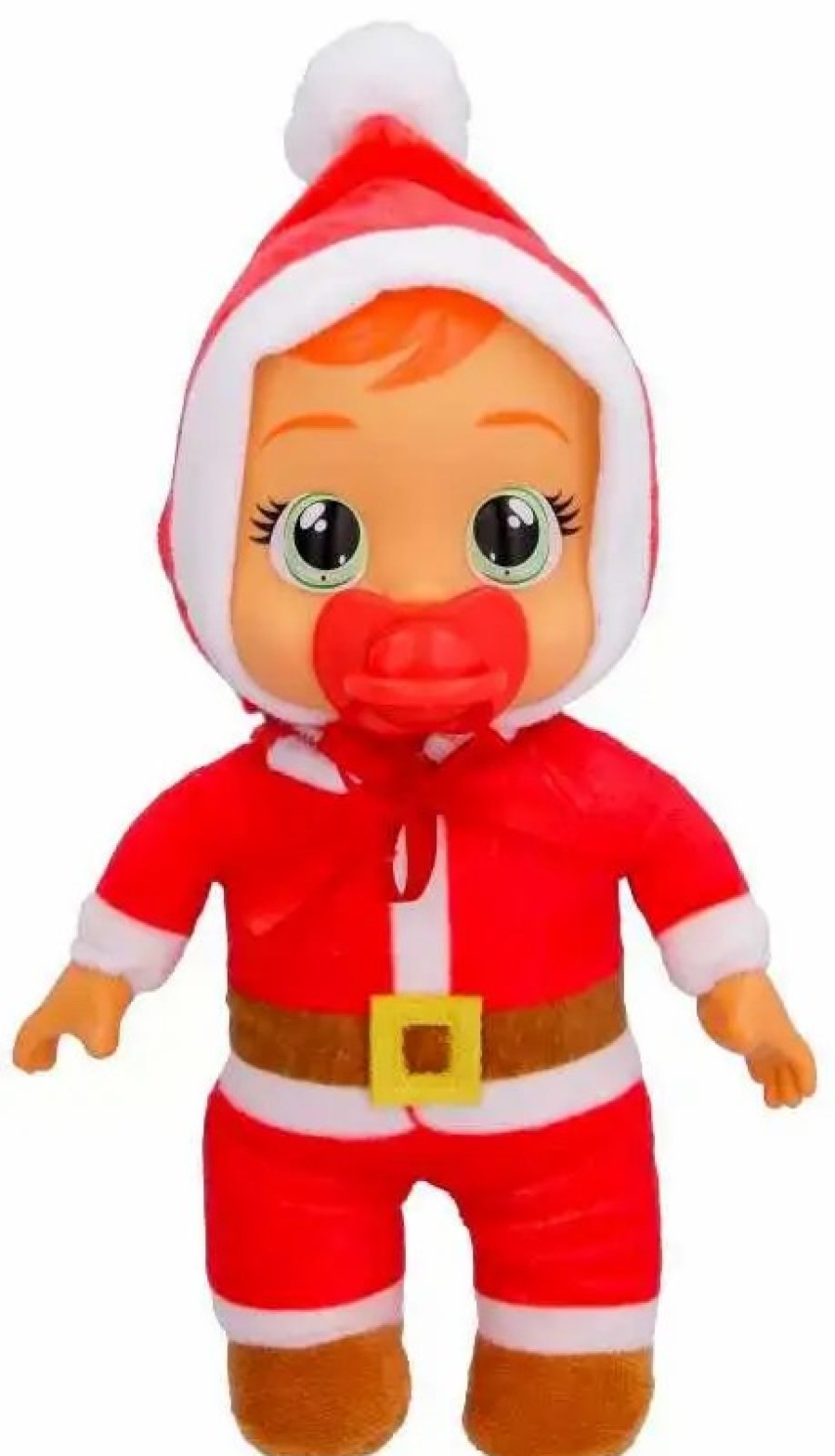 All Brands IMC Toys | Cry Babies Tiny Cuddles Christmas Claus 9-Inch Plush Figure