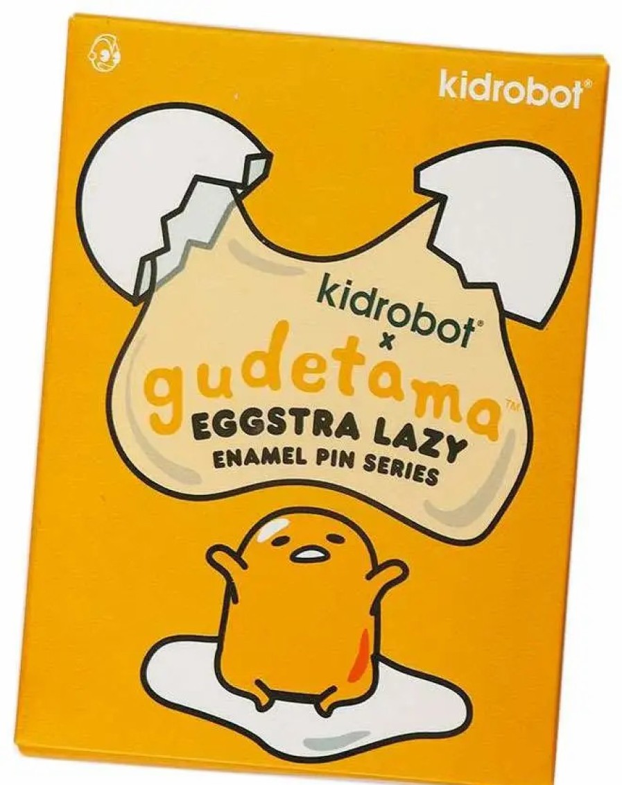 All Brands Kidrobot (NECA) | Sanrio Gudetama Enamel Pin Eggstra Lazy 3-Inch Mystery Pack [1 Random Pin]