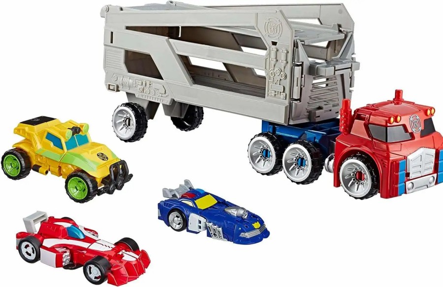 All Brands Hasbro | Transformers Rescue Bots Academy Road Rescue Team Trailer Exclusive 4.5" Action Figure 4-Pack