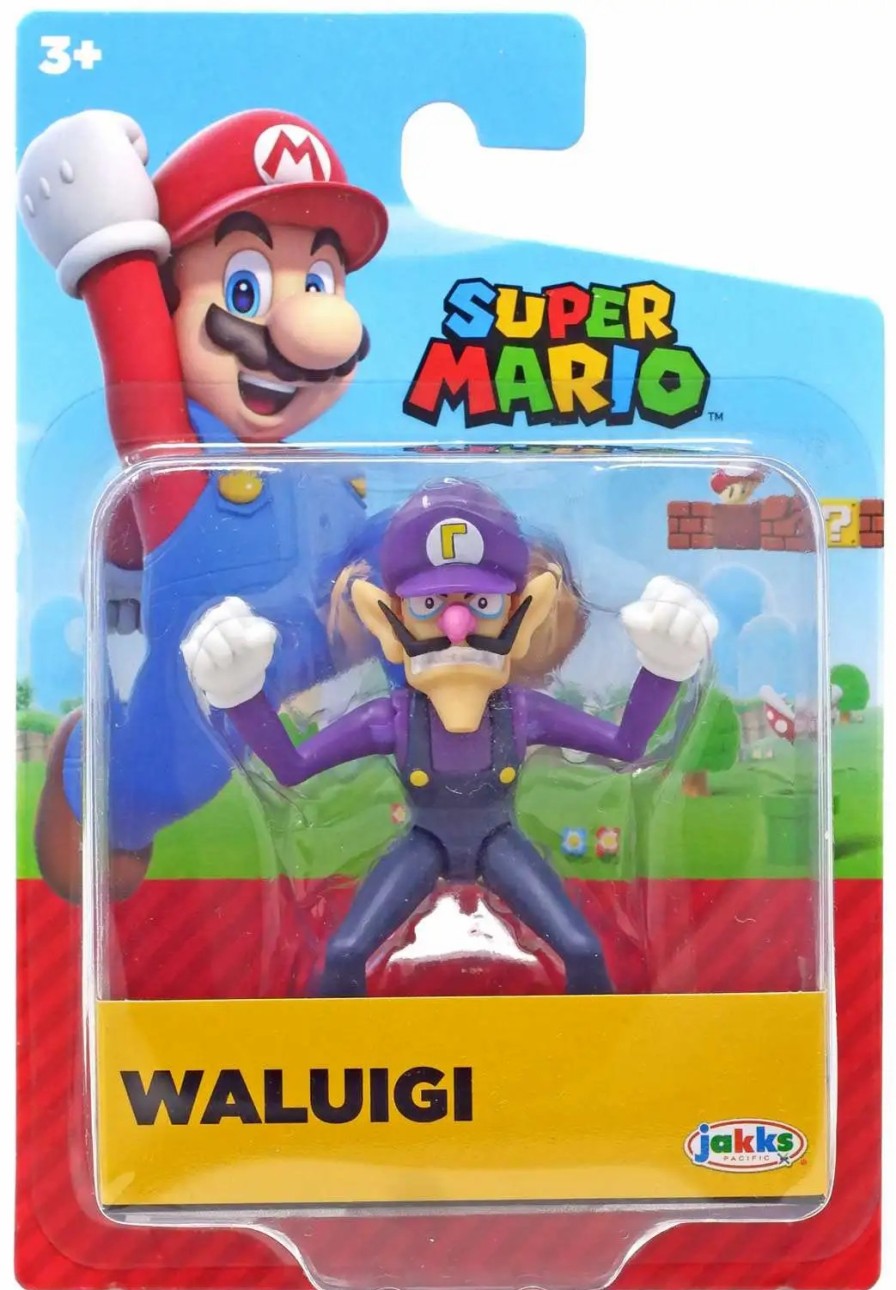 All Brands Jakks Pacific | World Of Nintendo Super Mario Waluigi 2.5-Inch Mini Figure