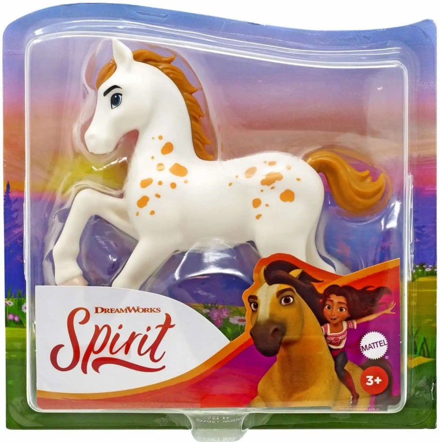 All Brands Mattel | Spirit Untamed Herd Horse White With Light Brown Spots 5-Inch Figure