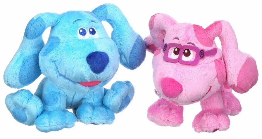 All Brands Just Play | Blue'S Clues & You! Blue & Magenta (Glasses) 6-Inch Set Of 2 Bean Bag Plush