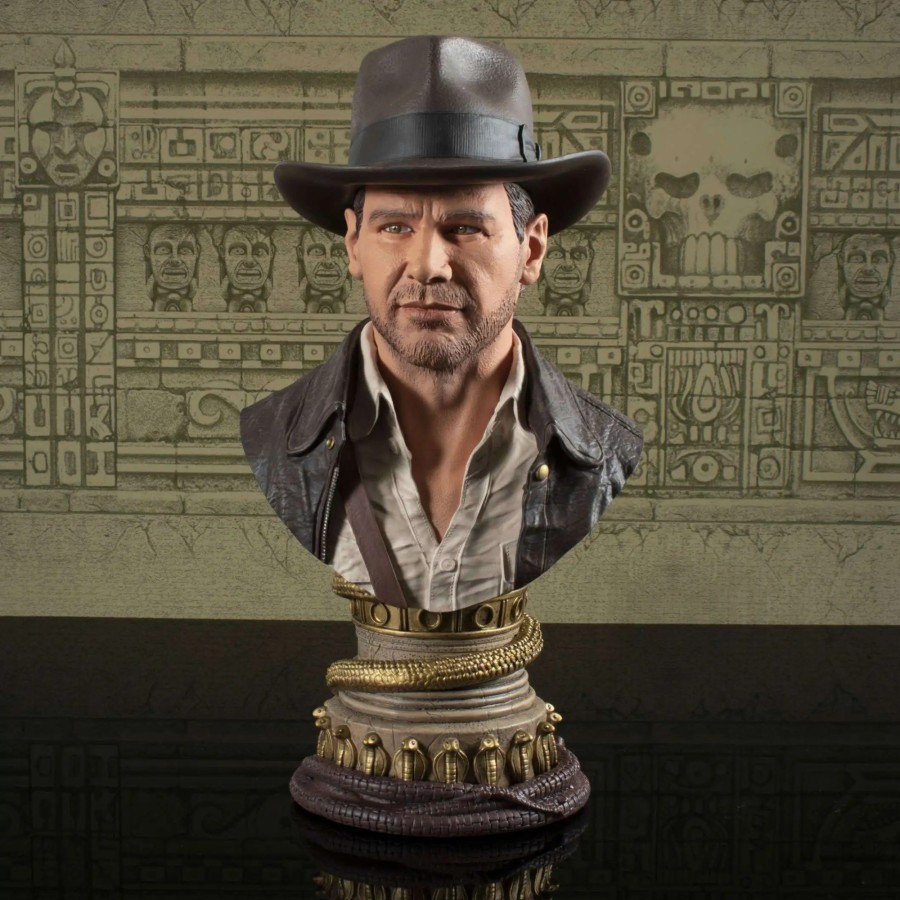 All Brands Diamond Select Toys | Indiana Jones 10-Inch Half Scale Bust