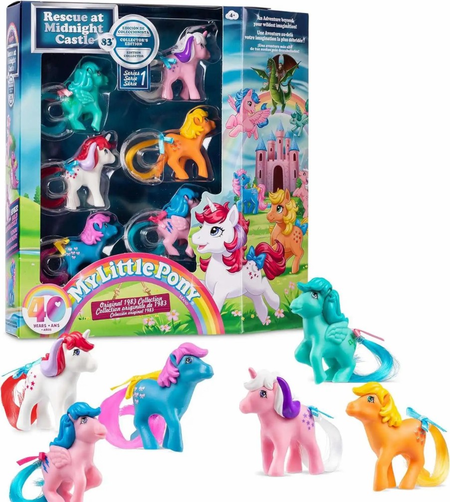 All Brands Hasbro Toys | My Little Pony 40Th Anniversary Rescue At Midnight Castle 83' Figure Collection 6-Pack