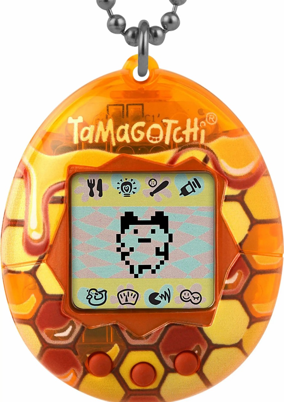 All Brands Bandai America | Tamagotchi The Original Gen 1 Pure Honey 1.5-Inch Virtual Pet Toy (Pre-Order Ships April)