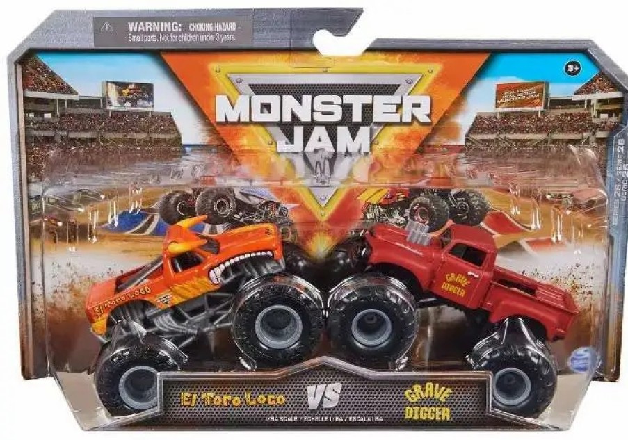 All Brands Spin Master | Monster Jam Series 26 El Toro Loco Vs Grave Digger Diecast Car 2-Pack