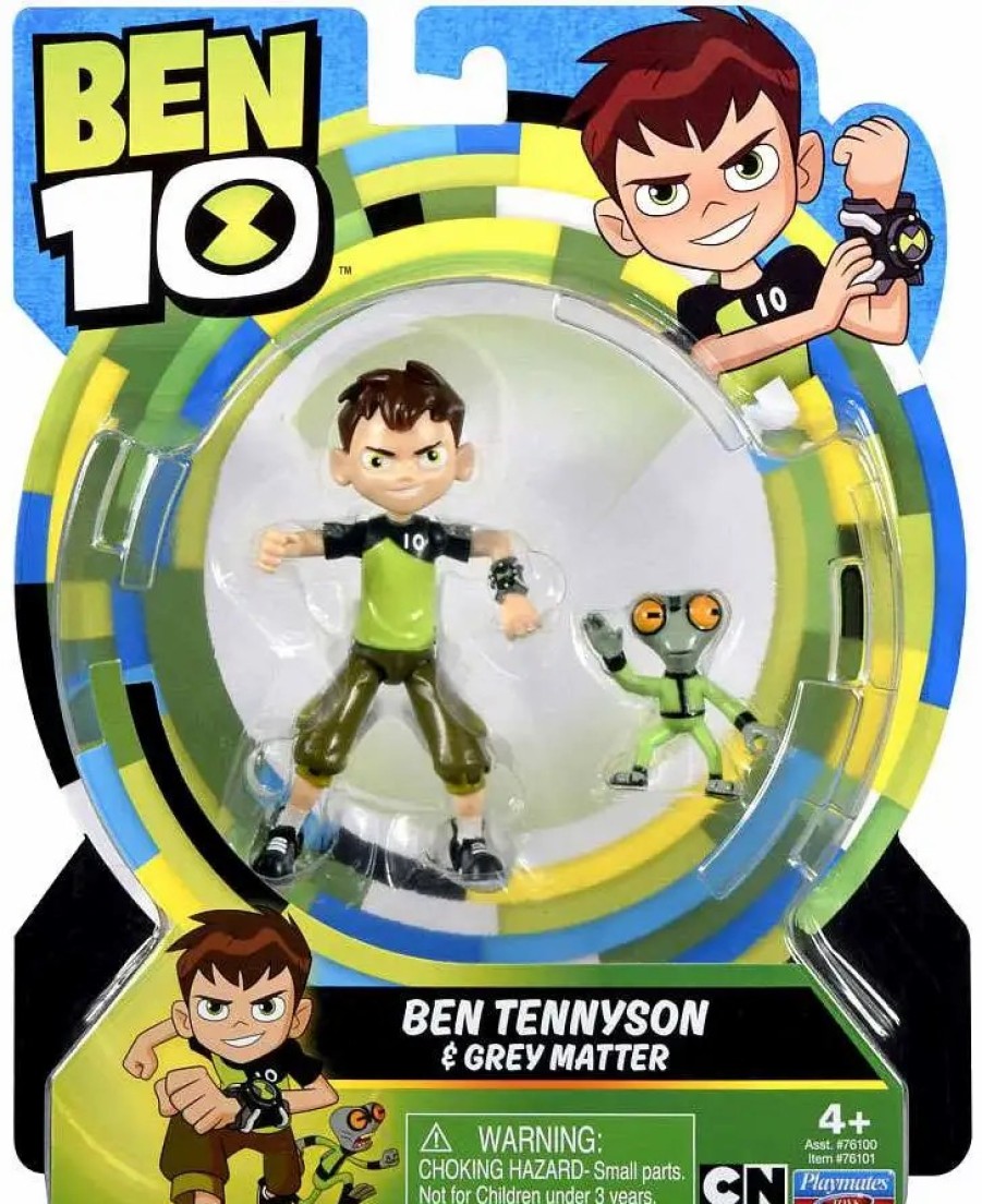 All Brands Playmates | Ben 10 Basic Ben Tennyson & Grey Matter Action Figure