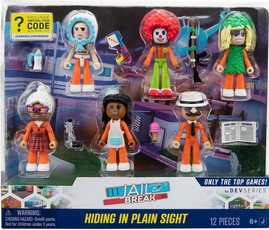 All Brands Jazwares | Roblox Devseries Jail Break Hiding In Plain Sight Action Figure 6-Pack