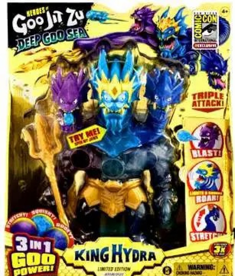 All Brands Moose Toys | Heroes Of Goo Jit Zu Deep Goo Sea King Hydra Exclusive Action Figure [Triple Attack 3 In 1 Goo Power, Plus Light & Sound!]