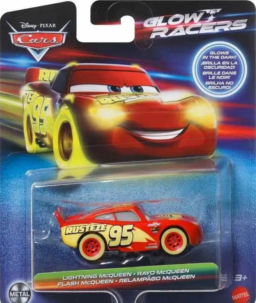 All Brands Mattel Toys | Disney / Pixar Cars Glow Racers Lightning Mcqueen Diecast Car