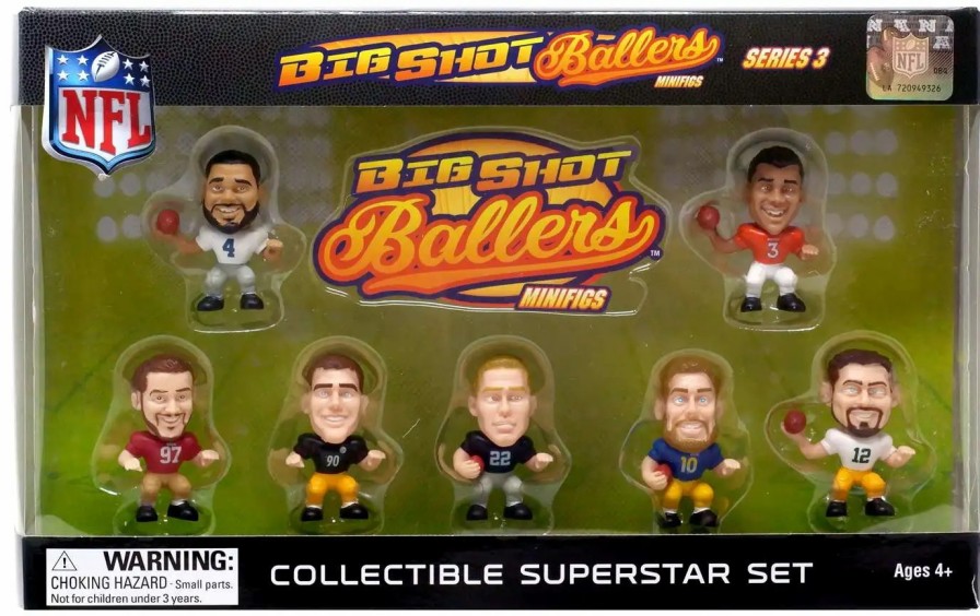 All Brands Party Animal Toys | Nfl Big Shot Ballers Football Series 3 Collectible Superstar Set [7 Mini Figures]