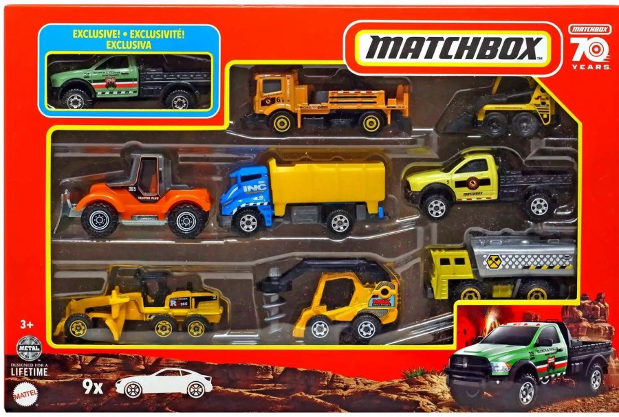 All Brands Mattel | Matchbox Diecast Car 9-Pack [Ram Search & Rescue]