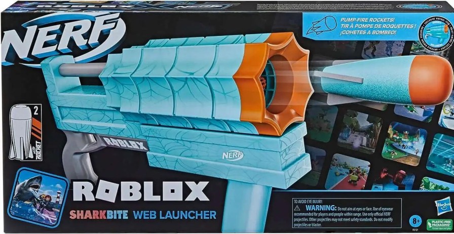 All Brands Hasbro Toys | Nerf Roblox Sharkbite Web Launcher Dart Blaster Toy