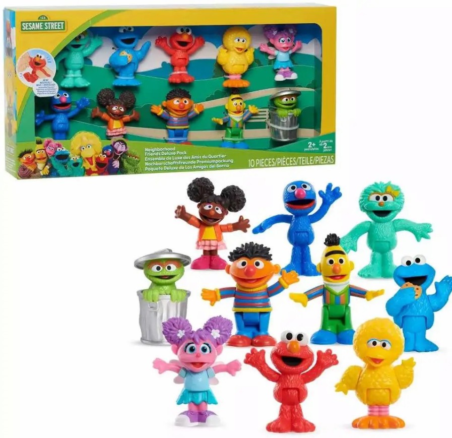 All Brands Just Play | Sesame Street Neighborhood Friends Exclusive Deluxe Figure 10-Pack