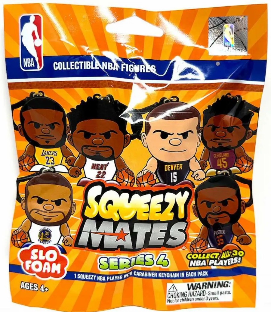 All Brands Party Animal Toys | Nba Squeezy Mates Series 4 Basketball Mystery Pack