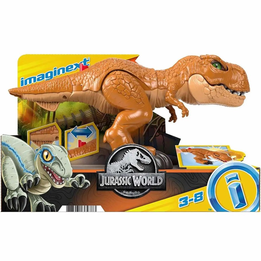 All Brands Fisher Price | Fisher Price Jurassic World Imaginext Dominion Thrashin' Action T.Rex Figure Set