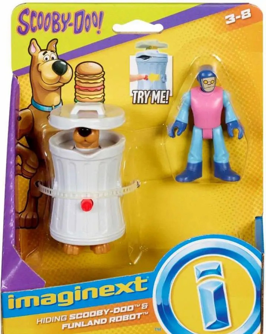 All Brands Fisher Price | Fisher Price Scooby Doo Imaginext Hiding Scooby-Doo & Funland Robot 3-Inch Mini Figure 2-Pack