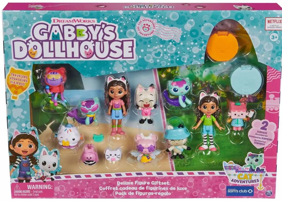 All Brands Spin Master | Gabby'S Dollhouse Cat Adventures Travelers Exclusive Deluxe Figure Gift Set