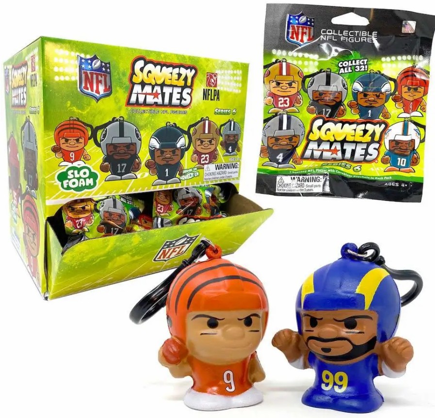 All Brands Party Animal Toys | Nfl Squeezy Mates Series 6 Football Mystery Box [24 Packs]