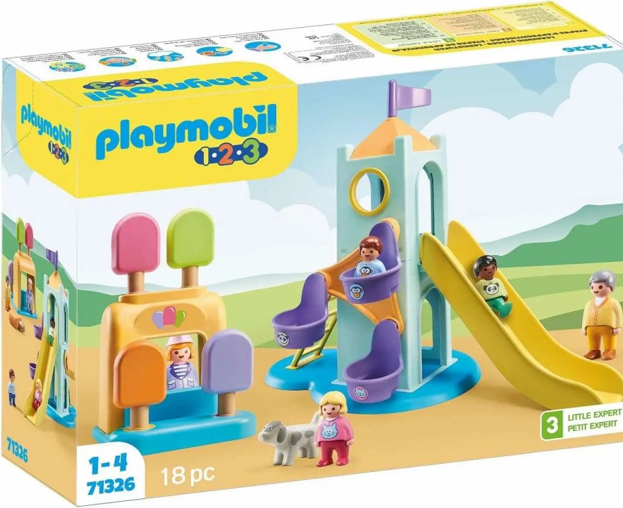 All Brands Playmobil | Playmobil 1.2.3 Adventure Tower With Ice Cream Booth Set #71326