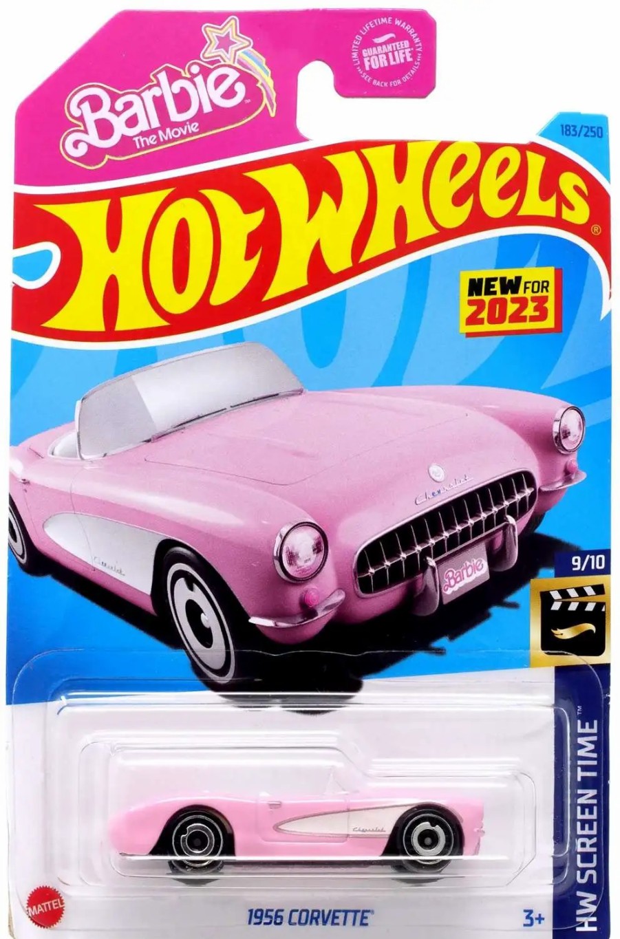 All Brands Mattel | Hot Wheels Barbie The Movie Hw Screen Time 1956 Corvette Die Cast Car [Pink]