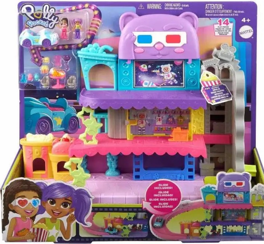 All Brands Mattel Toys | Polly Pocket Pollyville Drive-In Movie Theater Playset