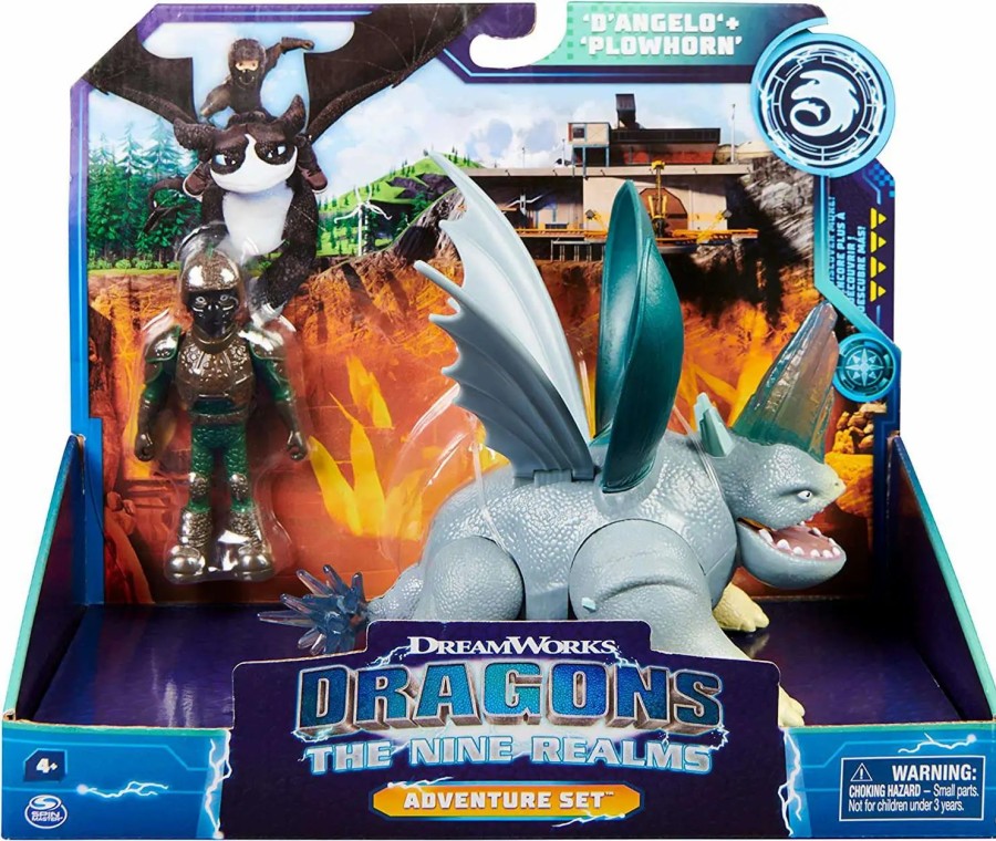 All Brands Spin Master | Dragons The Nine Realms Adventure Set D'Angelo & Plowhorn Action Figure [Version 1]