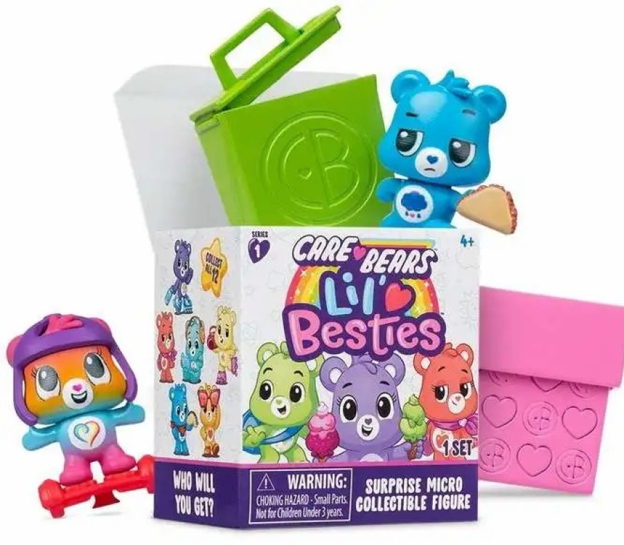 All Brands Basic Fun | Care Bears Lil' Besties Surprise Micro Collectible Figure Mystery Pack [1 Random Figure]