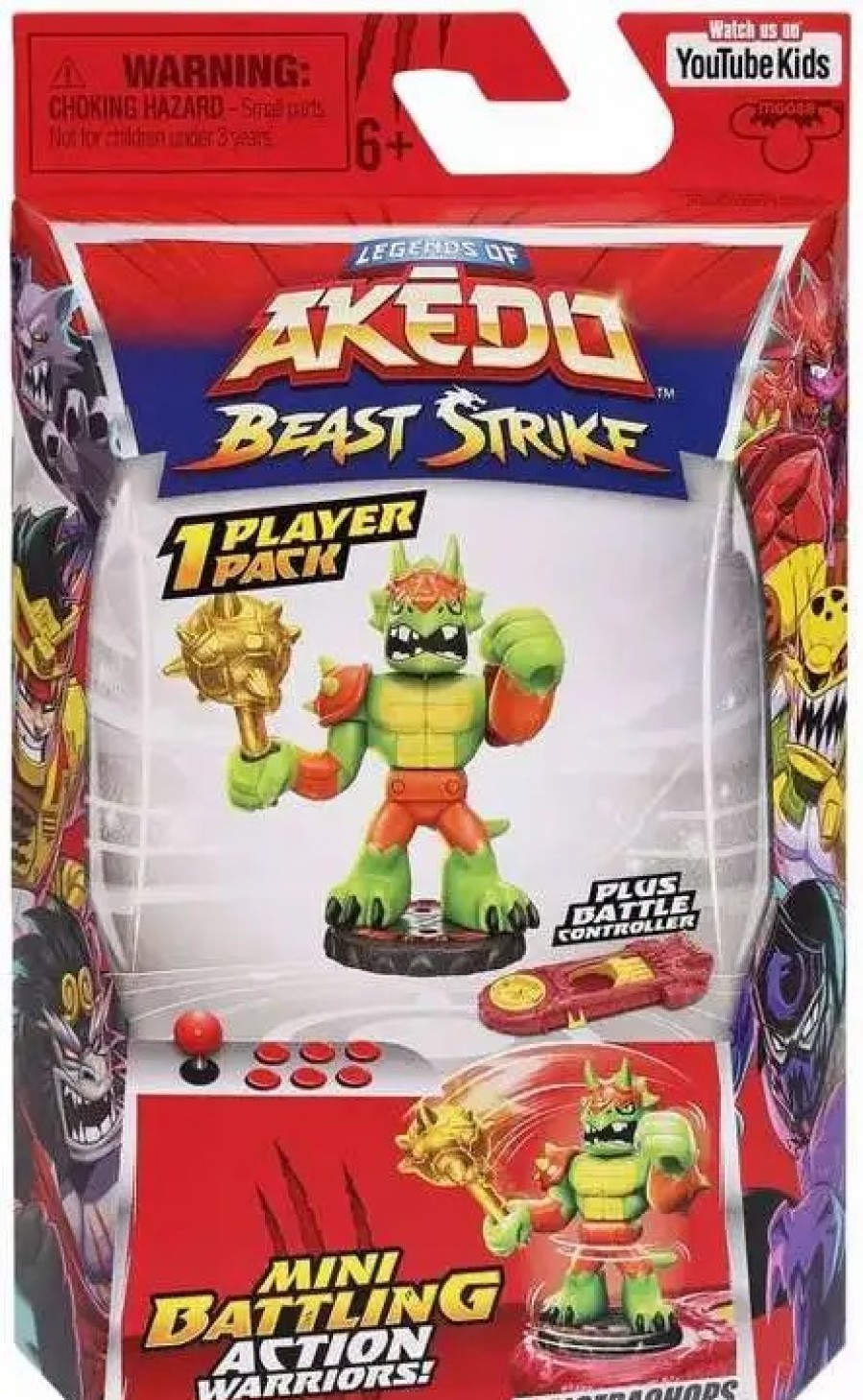 All Brands Moose Toys | Legends Of Akedo Beast Strike Tricerachops Mini Battling Action Figure