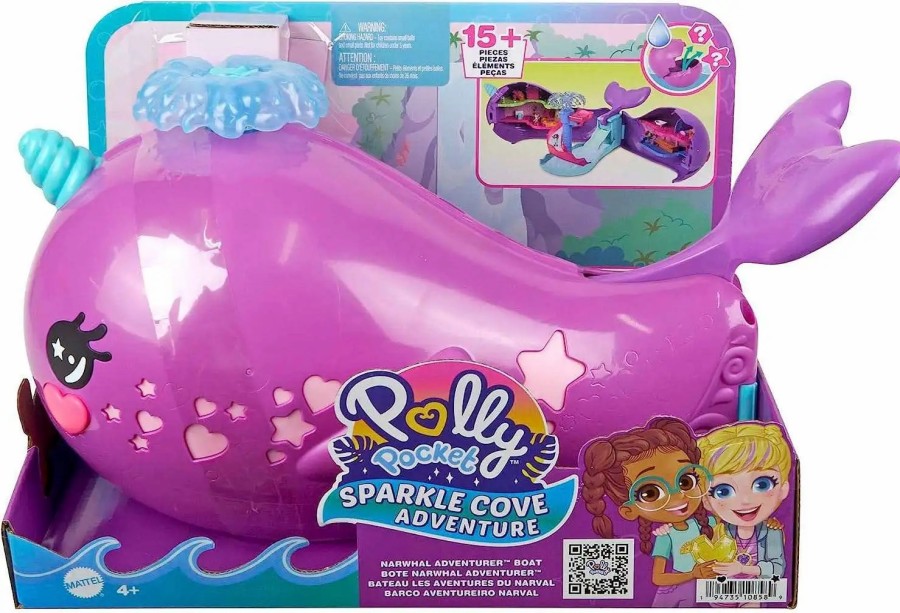 All Brands Mattel Toys | Polly Pocket Narwhal Adventure Boat