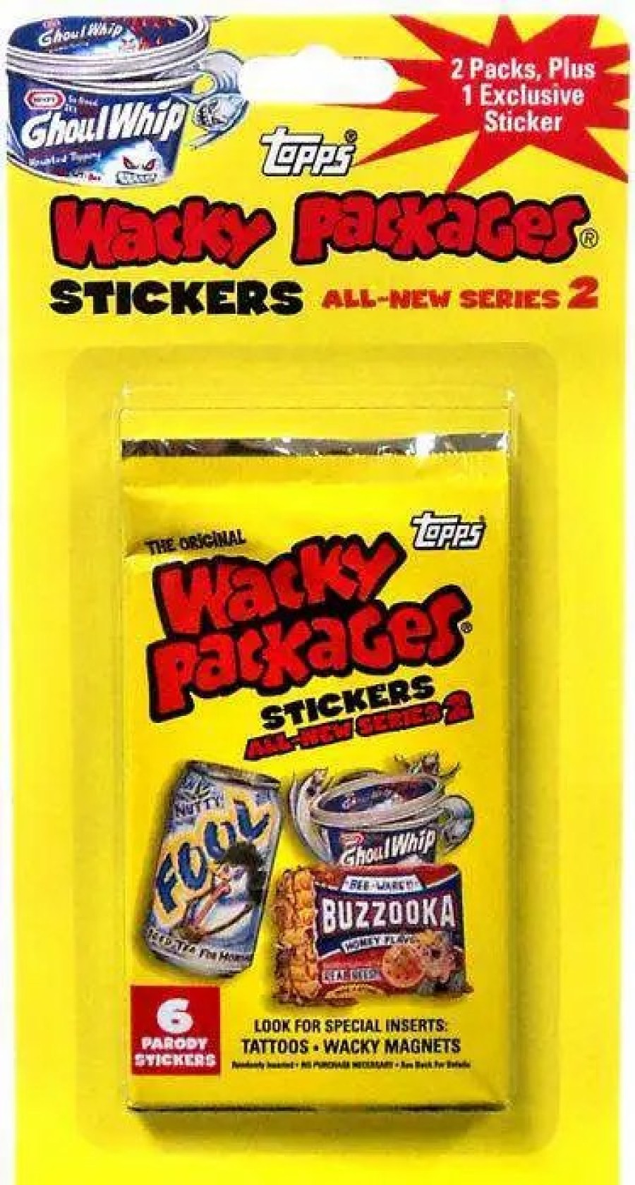 All Brands Topps | Wacky Packages Topps 2005 All-New Series 2 Trading Card Sticker Blister 2-Pack