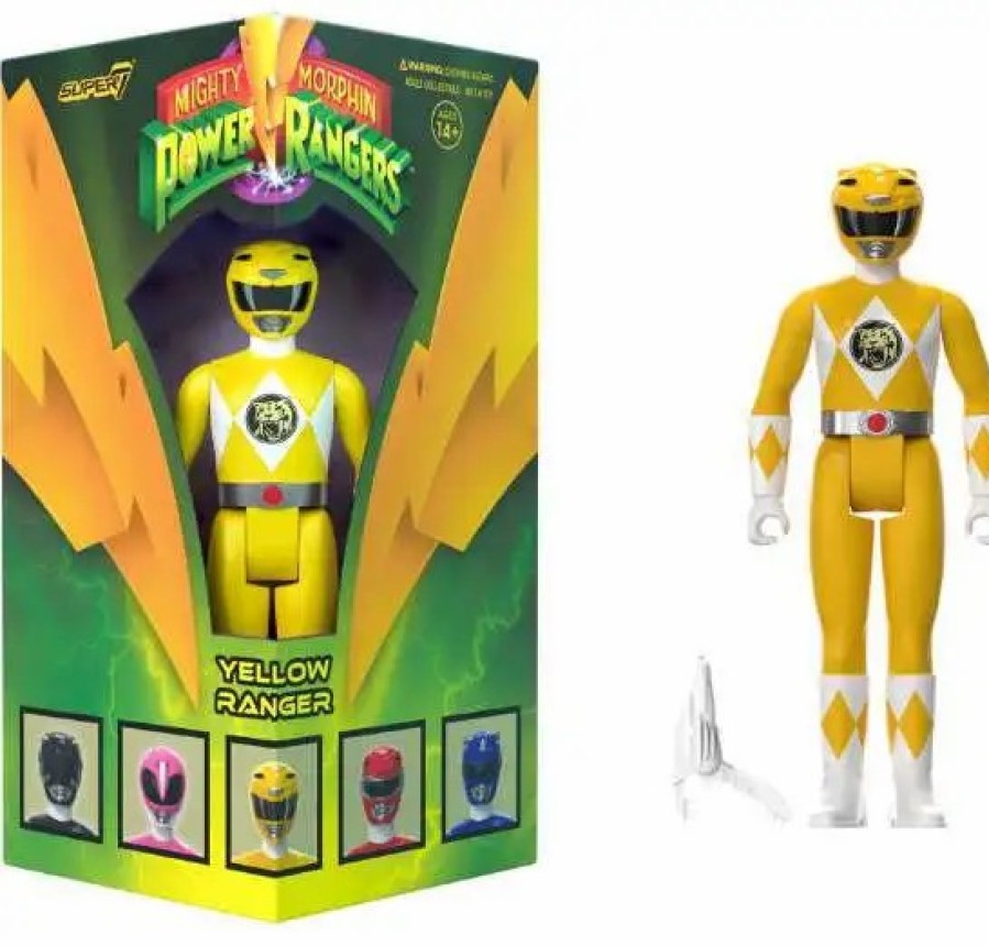 All Brands Super7 | Power Rangers Mighty Morphin' Yellow Ranger Exclusive Action Figure [Triangle Box Package]